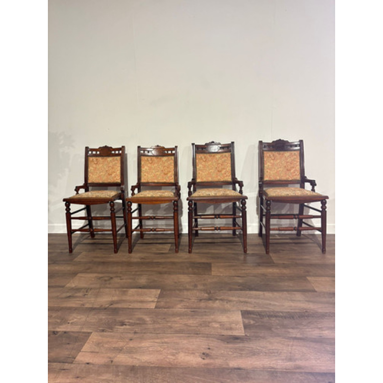 Set of 4 Edwardian Mahogany Dining Chairs. Early 1900s