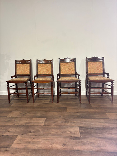 Set of 4 Edwardian Mahogany Dining Chairs. Early 1900s