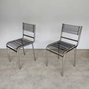 Set of Four René Herbst "Sandows" Bauhaus Chairs, 1920s