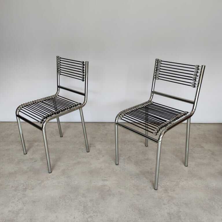 Set of Four René Herbst "Sandows" Bauhaus Chairs, 1920s