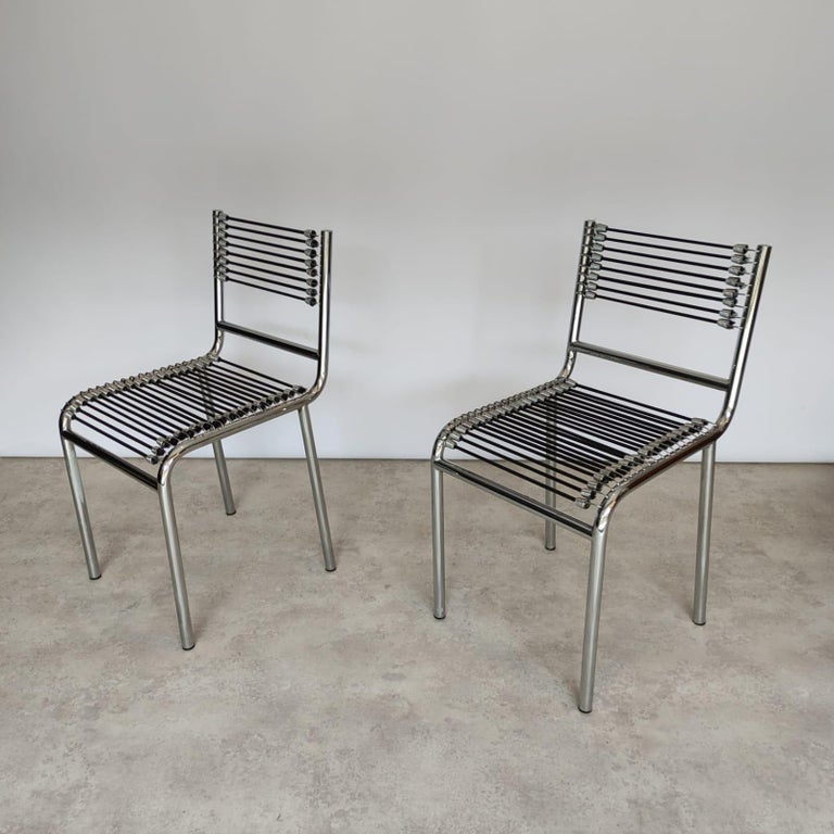 Set of Four René Herbst "Sandows" Bauhaus Chairs, 1920s