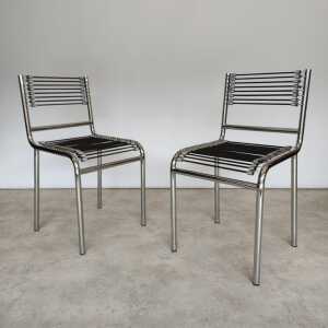 Set of Four René Herbst "Sandows" Bauhaus Chairs, 1920s