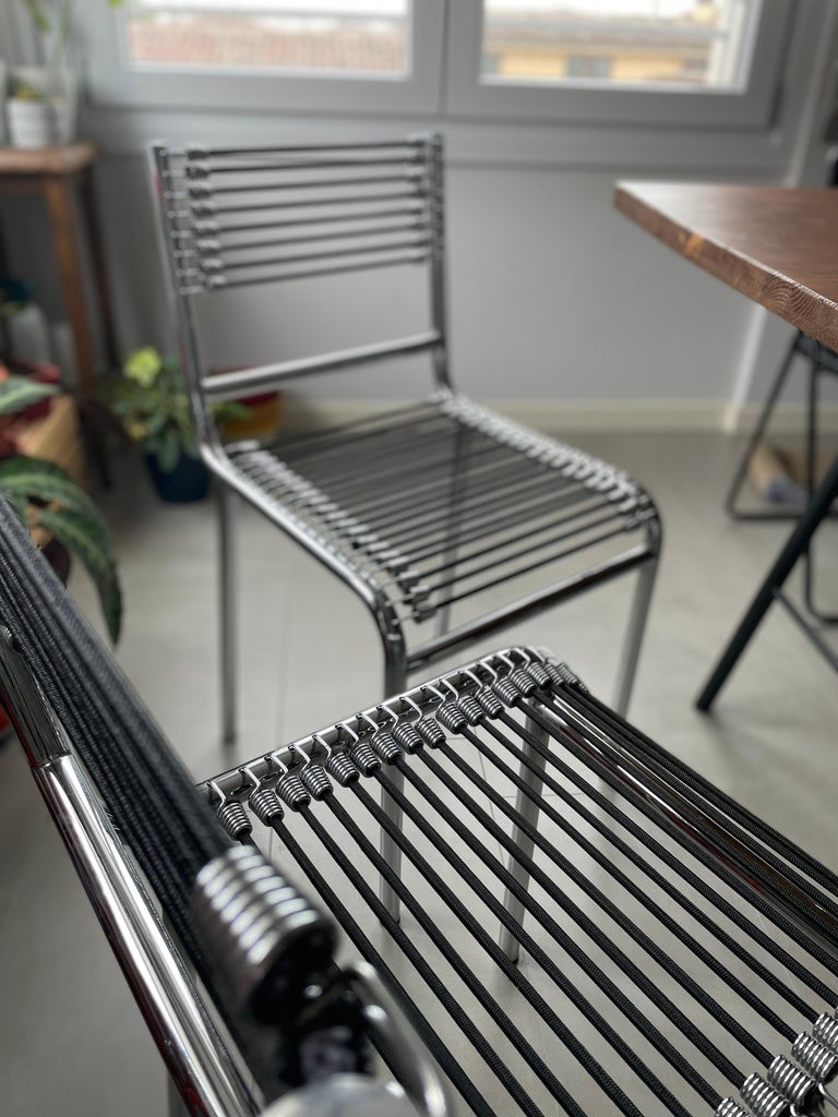 Set of Four René Herbst "Sandows" Bauhaus Chairs, 1920s