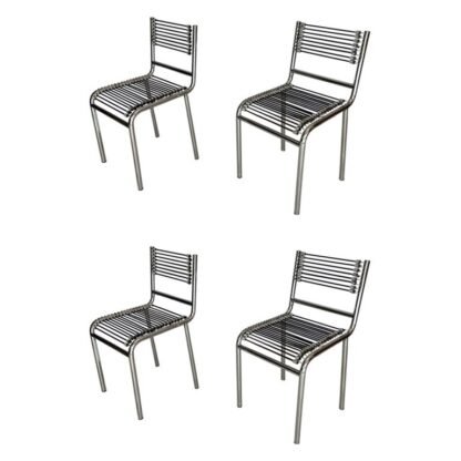 Set of Four René Herbst "Sandows" Bauhaus Chairs, 1920s