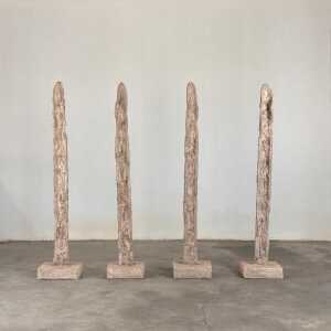 Set of Four Totem Sculptures by Aldo Guarnieri, Italy 1960s