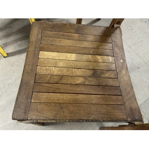 Set Of Four Wooden Stacking Chairs C1940s