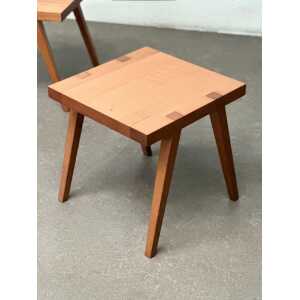 Set of Three Low Stools/Bedside Tables by Centro Studio Flexform in Walnut, 1988