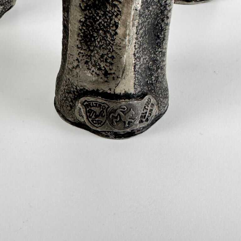 Set of Three Pewter Vases by MA CR, Made in Italy, 1970s