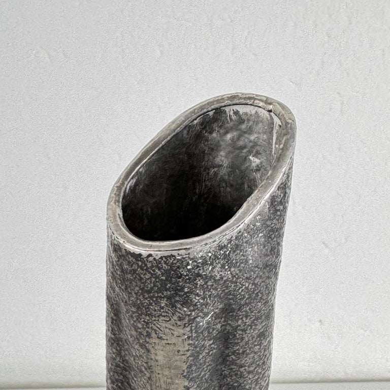 Set of Three Pewter Vases by MA CR, Made in Italy, 1970s