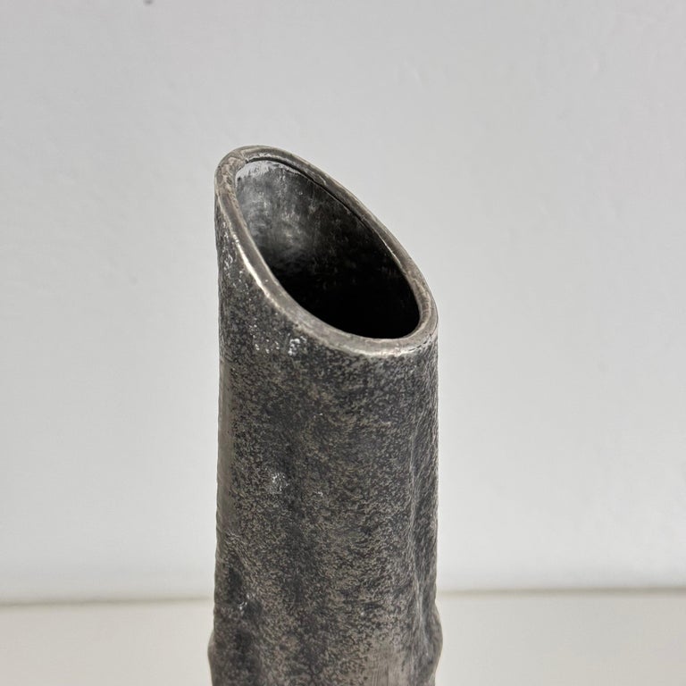 Set of Three Pewter Vases by MA CR, Made in Italy, 1970s