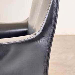 Set of Two Cab 414 Lounge Chairs by Mario Bellini for Cassina, 1978