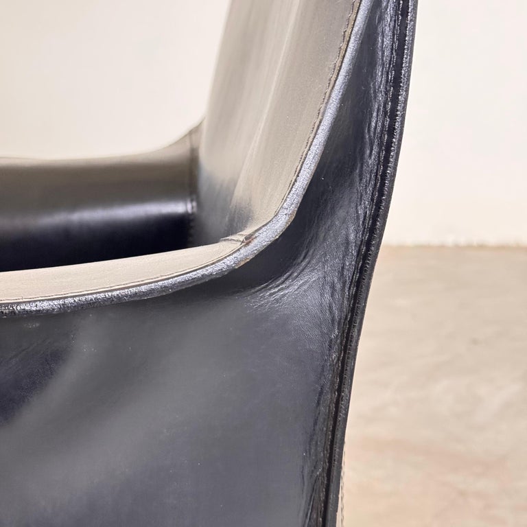 Set of Two Cab 414 Lounge Chairs by Mario Bellini for Cassina, 1978