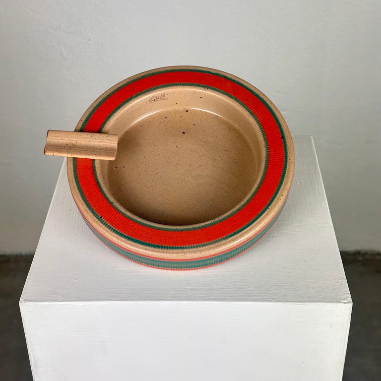 Signed Dante Baldelli Ceramic Ashtray from the 1970s