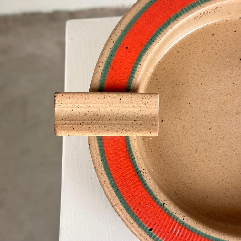 Signed Dante Baldelli Ceramic Ashtray from the 1970s