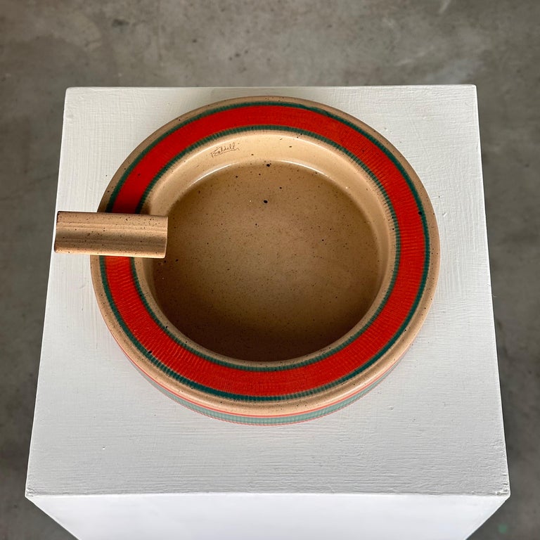 Signed Dante Baldelli Ceramic Ashtray from the 1970s