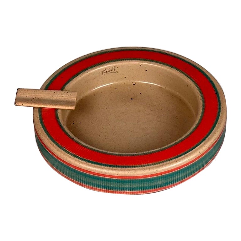 Signed Dante Baldelli Ceramic Ashtray from the 1970s