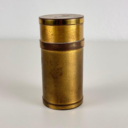 Small Decorative Round Brass Box by Gabriella Crespi, 1960s, Signed
