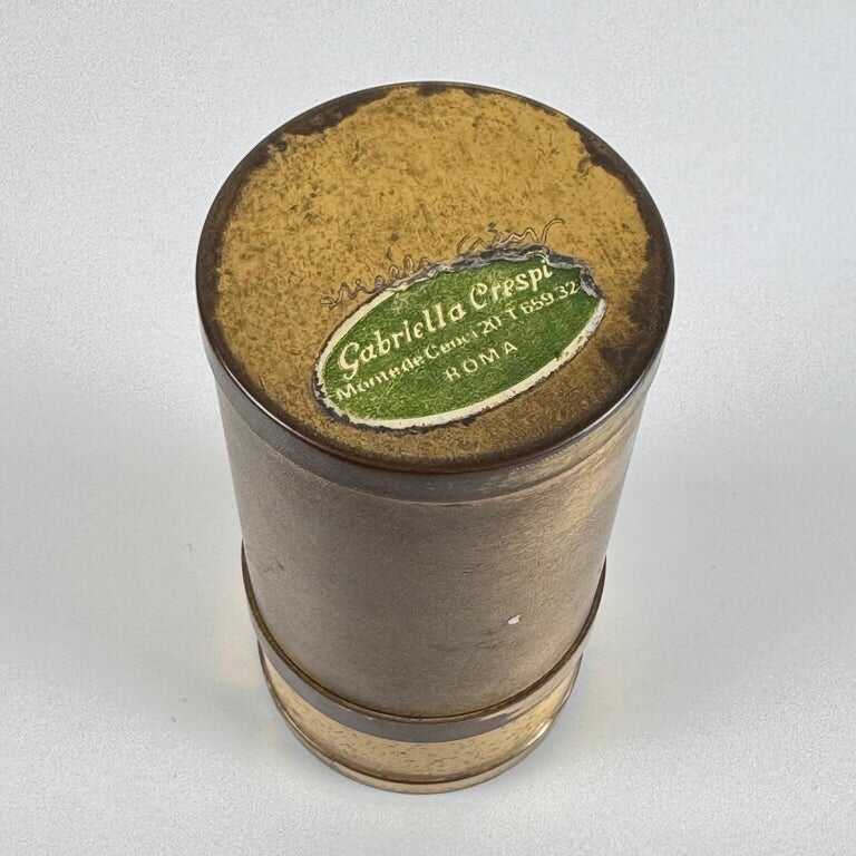 Small Decorative Round Brass Box by Gabriella Crespi, 1960s, Signed