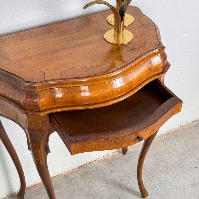 Small Venetian Style Louis XV Walnut Sideboard with Drawer, Venice, 1950s