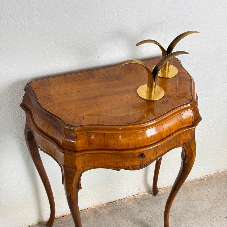 Small Venetian Style Louis XV Walnut Sideboard with Drawer, Venice, 1950s