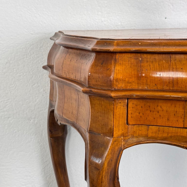 Small Venetian Style Louis XV Walnut Sideboard with Drawer, Venice, 1950s