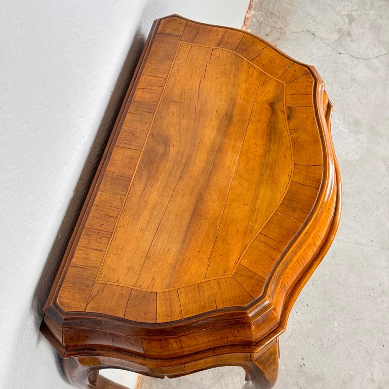 Small Venetian Style Louis XV Walnut Sideboard with Drawer, Venice, 1950s