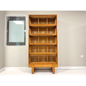 Staverton, Vintage Oak Haberdashery Style Bookcase