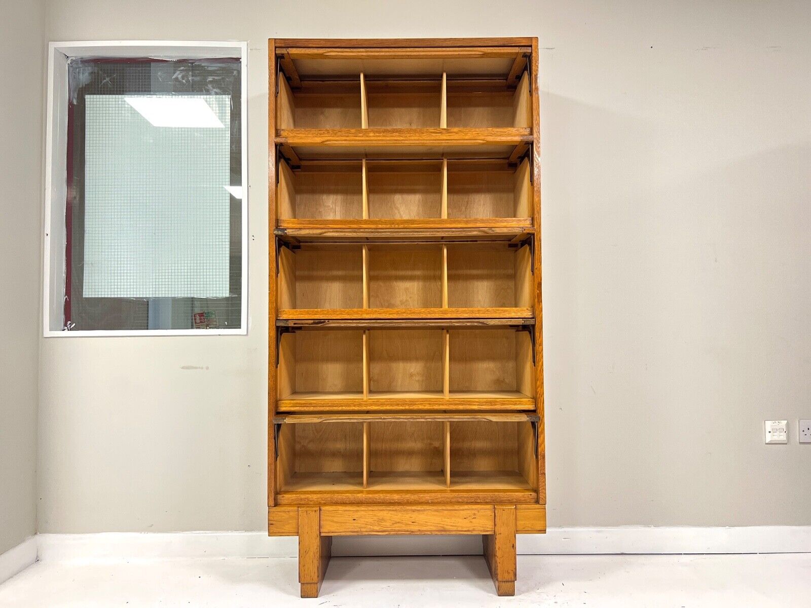 Staverton, Vintage Oak Haberdashery Style Bookcase
