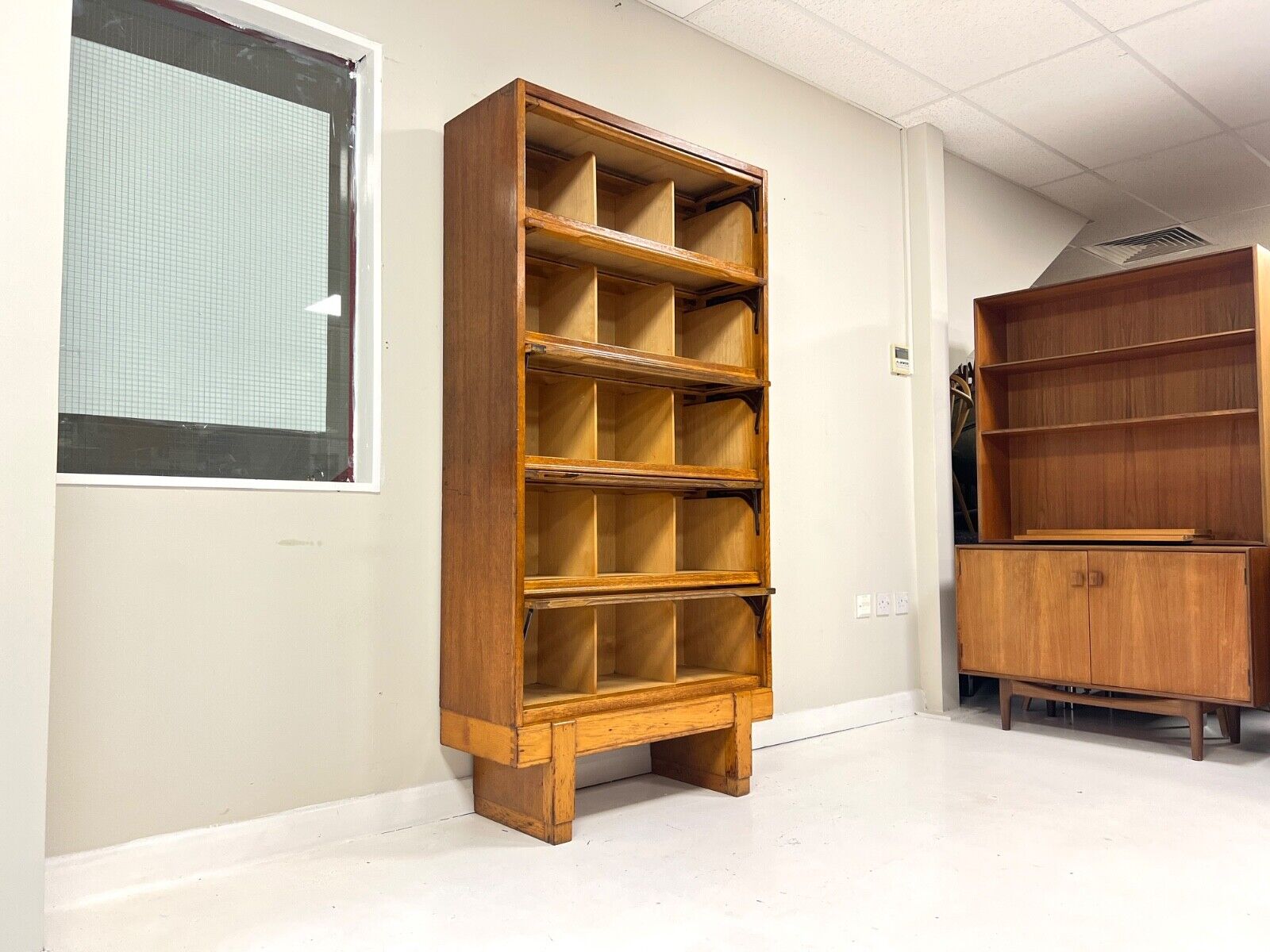 Staverton, Vintage Oak Haberdashery Style Bookcase