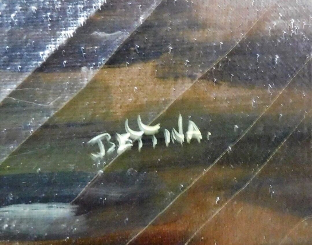 Still Life Oil On Canvas Painting Early 20th Century Signed Bettina 60 x 50 cm