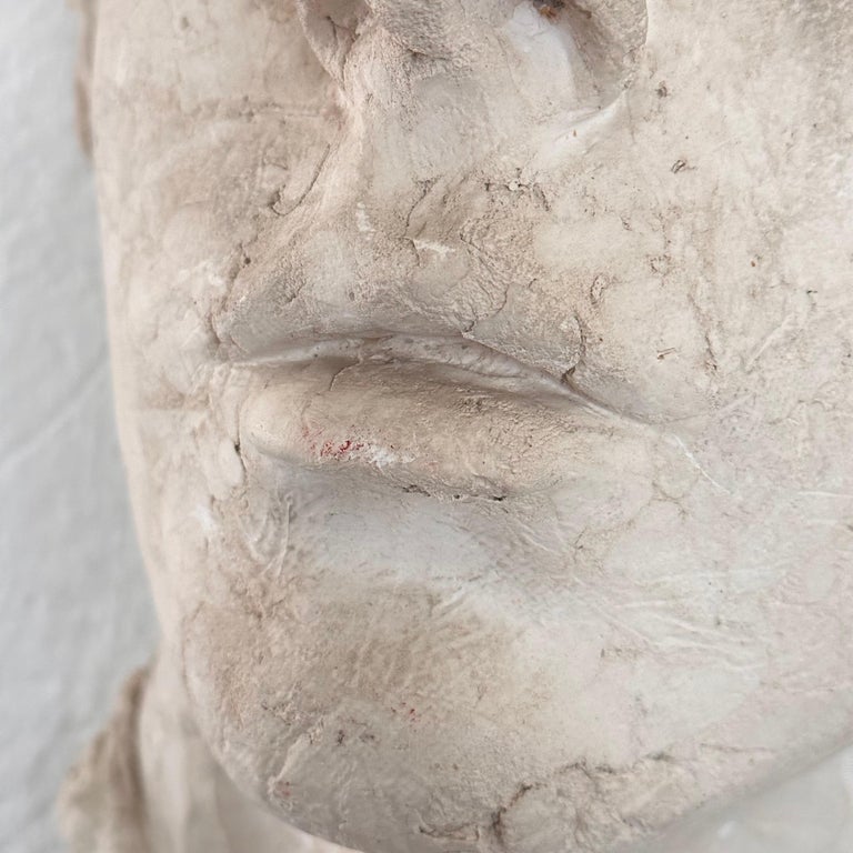 Stunning Decorative Roman Gypsum Face, 1970s Reproduction