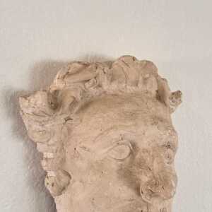 Stunning Decorative Roman Gypsum Face, 1970s Reproduction