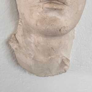 Stunning Decorative Roman Gypsum Face, 1970s Reproduction