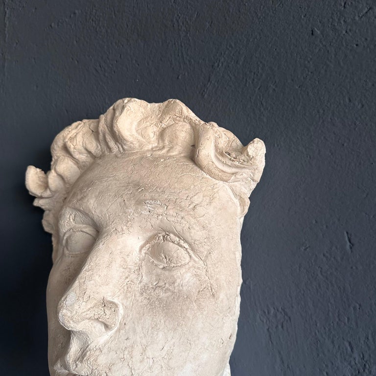 Stunning Decorative Roman Gypsum Face, 1970s Reproduction