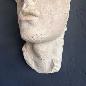 Stunning Decorative Roman Gypsum Face, 1970s Reproduction