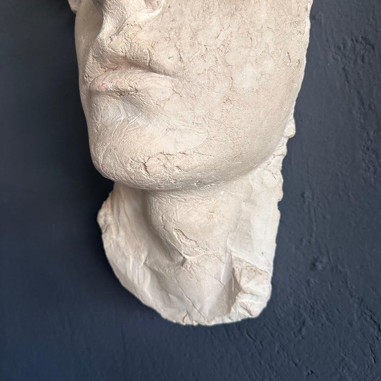 Stunning Decorative Roman Gypsum Face, 1970s Reproduction