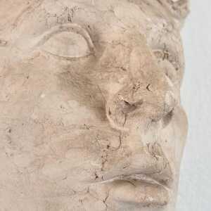 Stunning Decorative Roman Gypsum Face, 1970s Reproduction