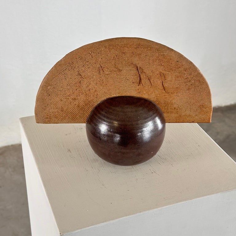 Stunning Handcrafted Abstract Ceramic Sculpture by Giancarlo Scapin, 1970s