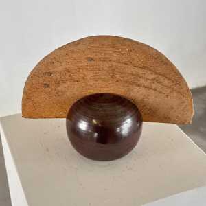 Stunning Handcrafted Abstract Ceramic Sculpture by Giancarlo Scapin, 1970s
