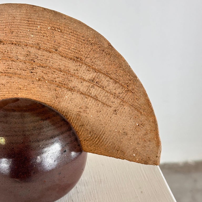 Stunning Handcrafted Abstract Ceramic Sculpture by Giancarlo Scapin, 1970s