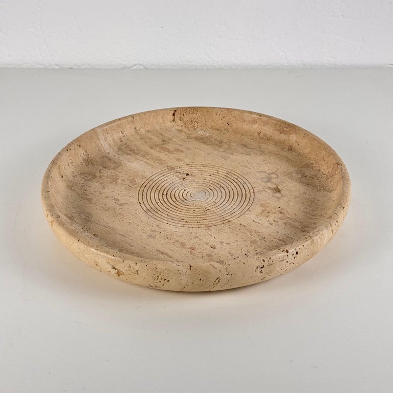 Travertine Centerpiece by Pier Alessandro Giusti & Di Rosa for Up & Up, 1970s