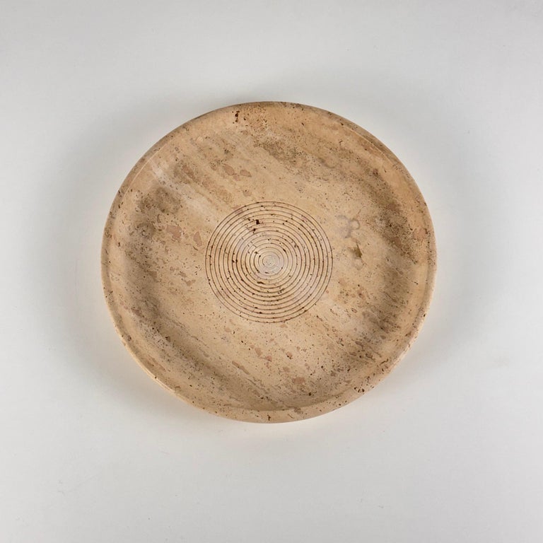 Travertine Centerpiece by Pier Alessandro Giusti & Di Rosa for Up & Up, 1970s