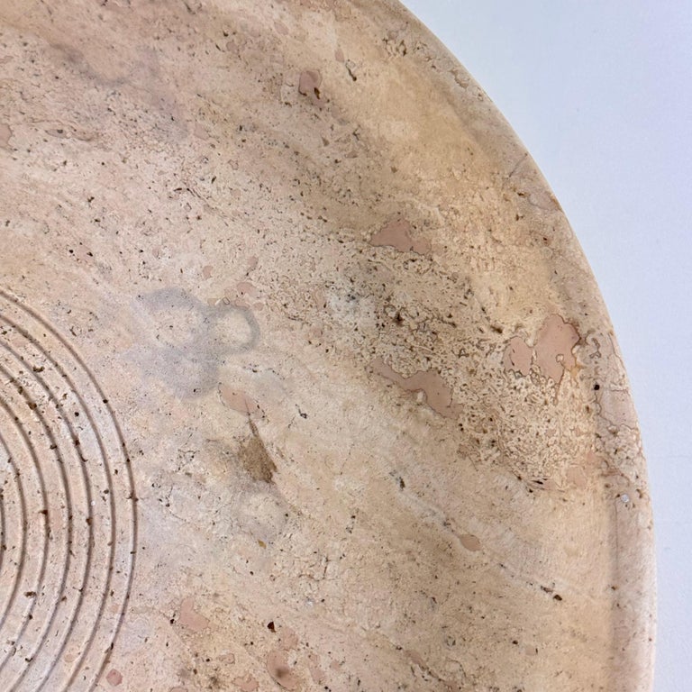 Travertine Centerpiece by Pier Alessandro Giusti & Di Rosa for Up & Up, 1970s