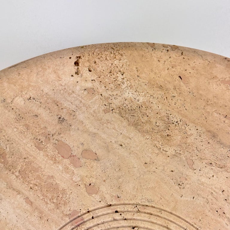 Travertine Centerpiece by Pier Alessandro Giusti & Di Rosa for Up & Up, 1970s