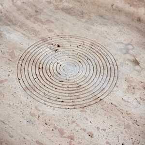 Travertine Centerpiece by Pier Alessandro Giusti & Di Rosa for Up & Up, 1970s