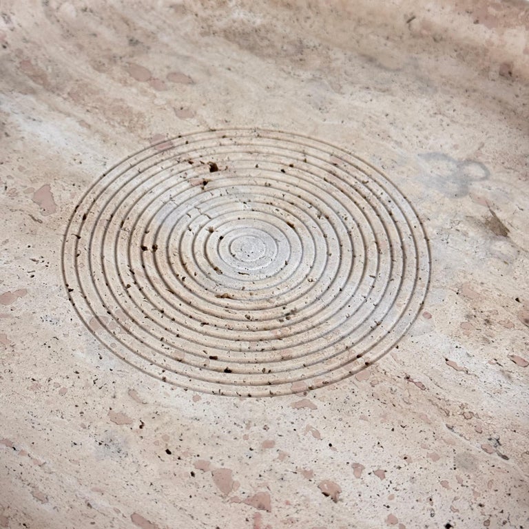 Travertine Centerpiece by Pier Alessandro Giusti & Di Rosa for Up & Up, 1970s