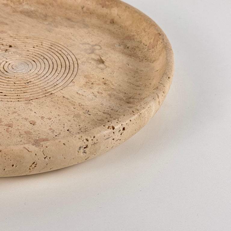 Travertine Centerpiece by Pier Alessandro Giusti & Di Rosa for Up & Up, 1970s
