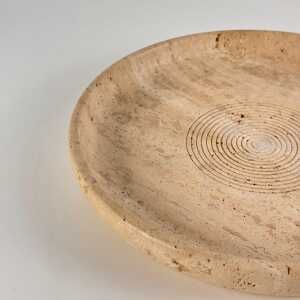 Travertine Centerpiece by Pier Alessandro Giusti & Di Rosa for Up & Up, 1970s