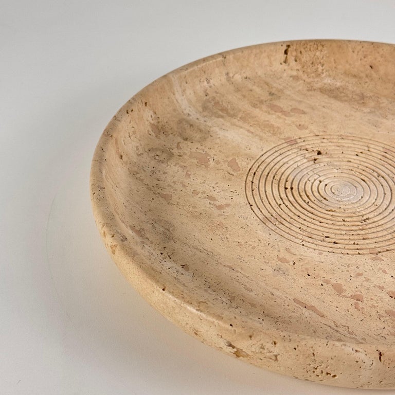 Travertine Centerpiece by Pier Alessandro Giusti & Di Rosa for Up & Up, 1970s