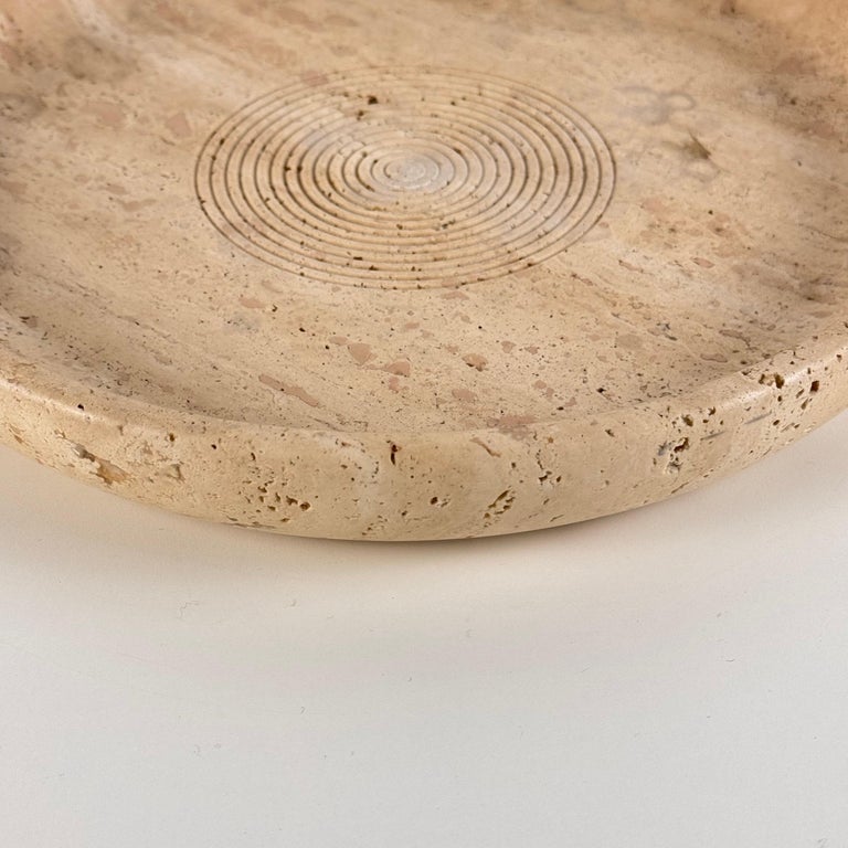 Travertine Centerpiece by Pier Alessandro Giusti & Di Rosa for Up & Up, 1970s